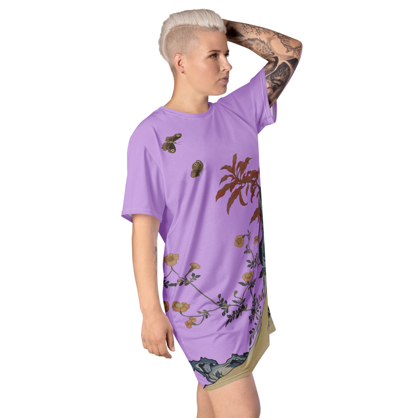 Kesi Flower Album|Butterflies and Flowers|T-shirt dress|Lilac