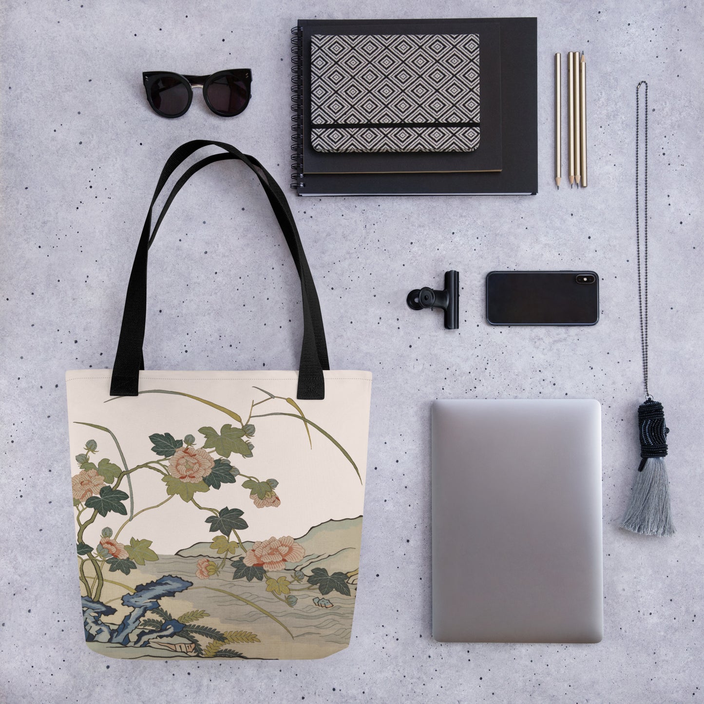 刻丝花卉|芙蓉傍水|手提袋(托特包)|鱼肚白
