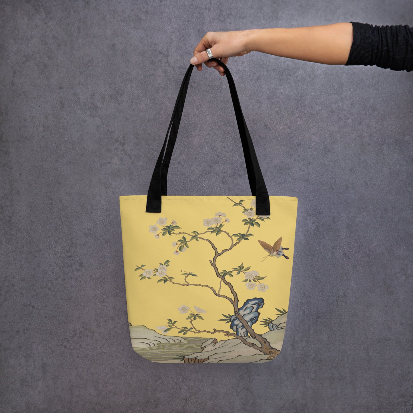刻丝花卉|李花|手提袋(托特包)|金黄