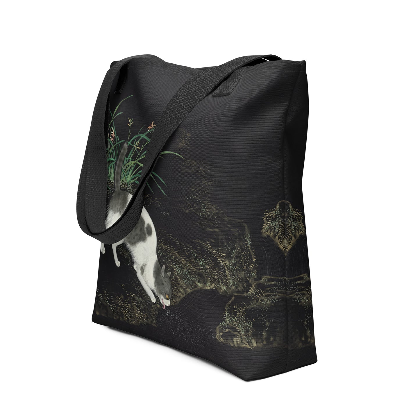 Cats And Butterflies Of Longevity|Two Cats amidst the Orchids in Bloom|Tote bag