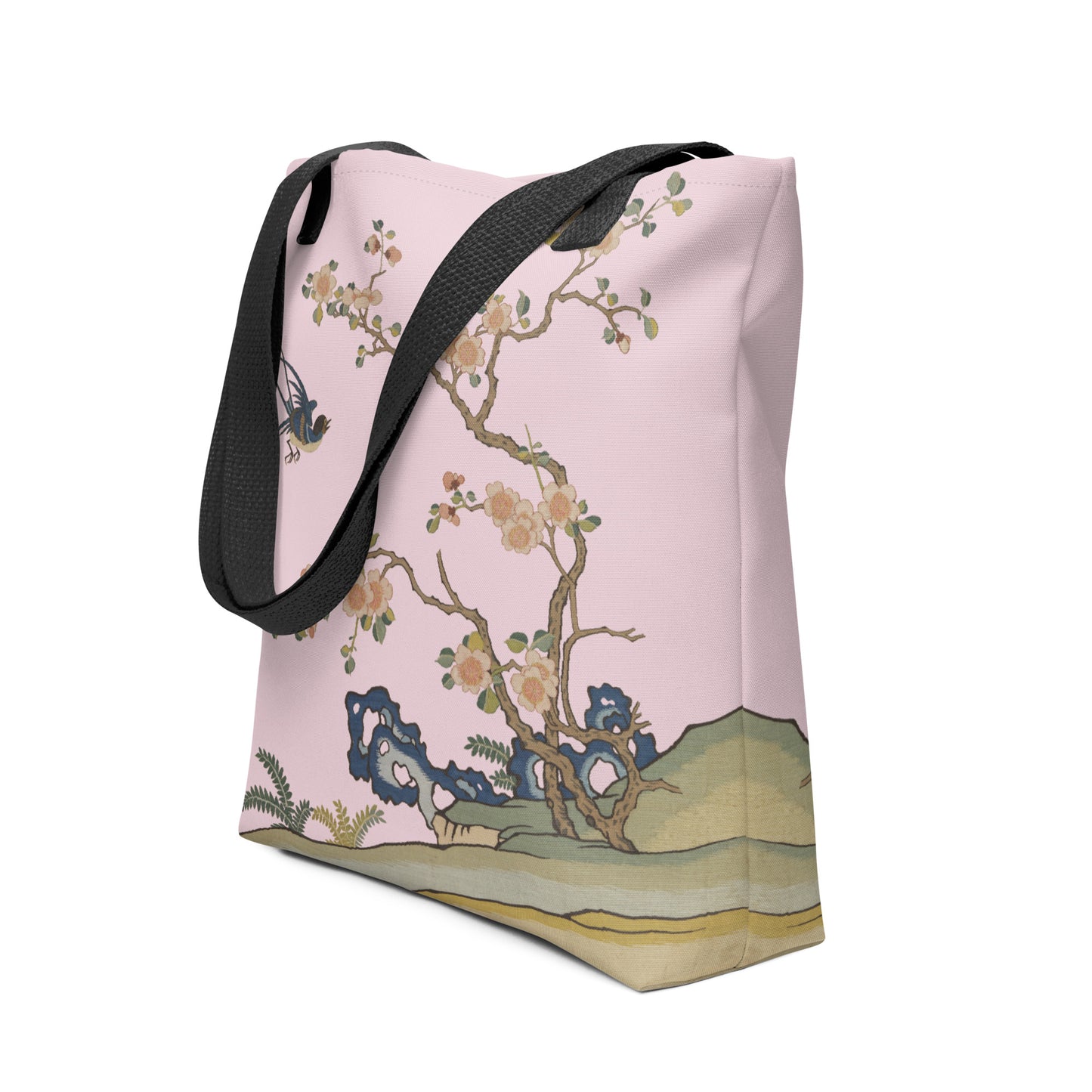 刻丝花卉|飞燕迎春|手提袋(托特包)|藕色