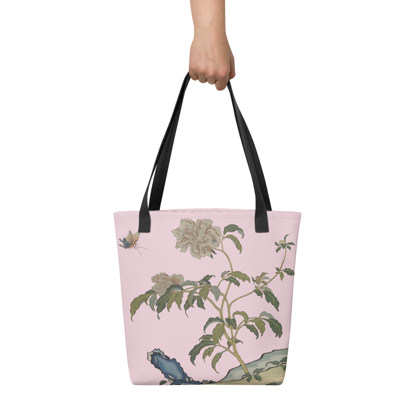 刻丝花卉|芍药|手提袋(托特包)|藕色