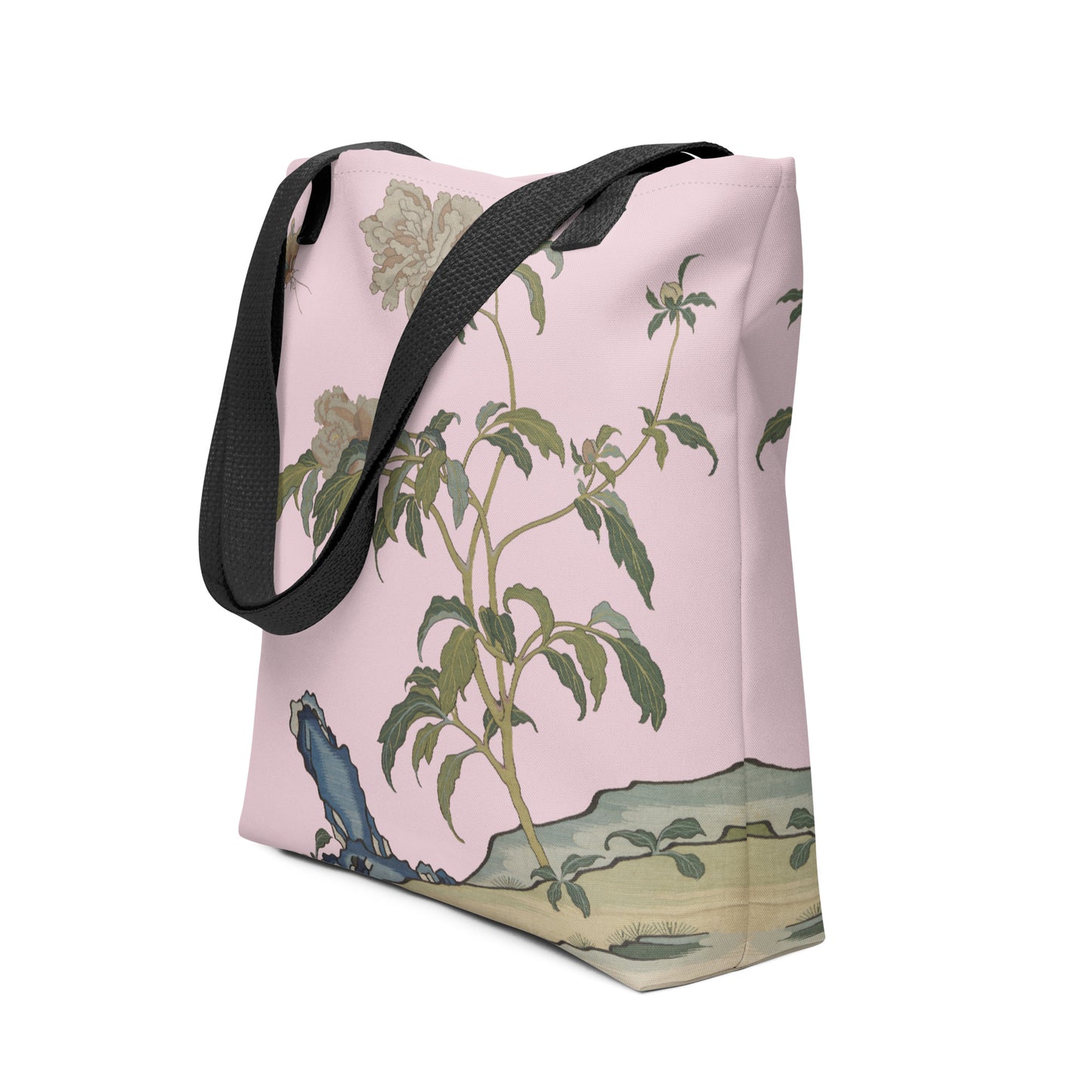 刻丝花卉|芍药|手提袋(托特包)|藕色