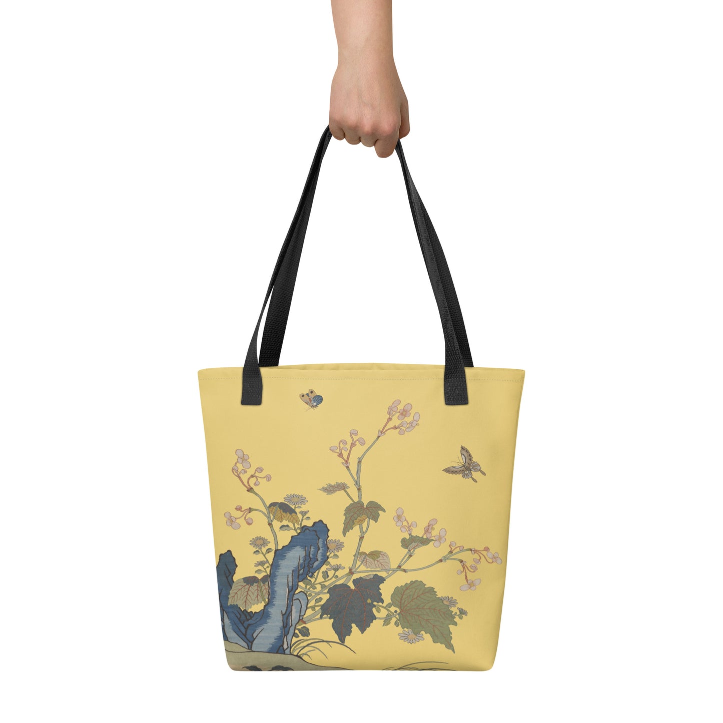 刻丝花卉|海棠|手提袋(托特包)|金黄