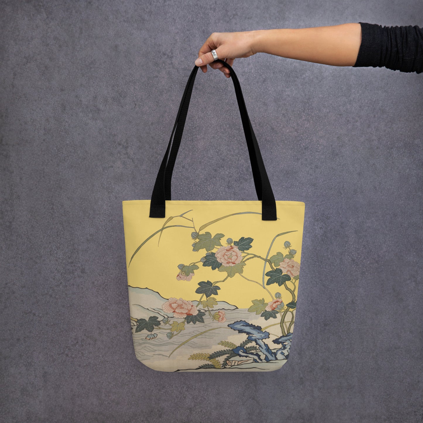 刻丝花卉|芙蓉傍水|手提袋(托特包)|金黄