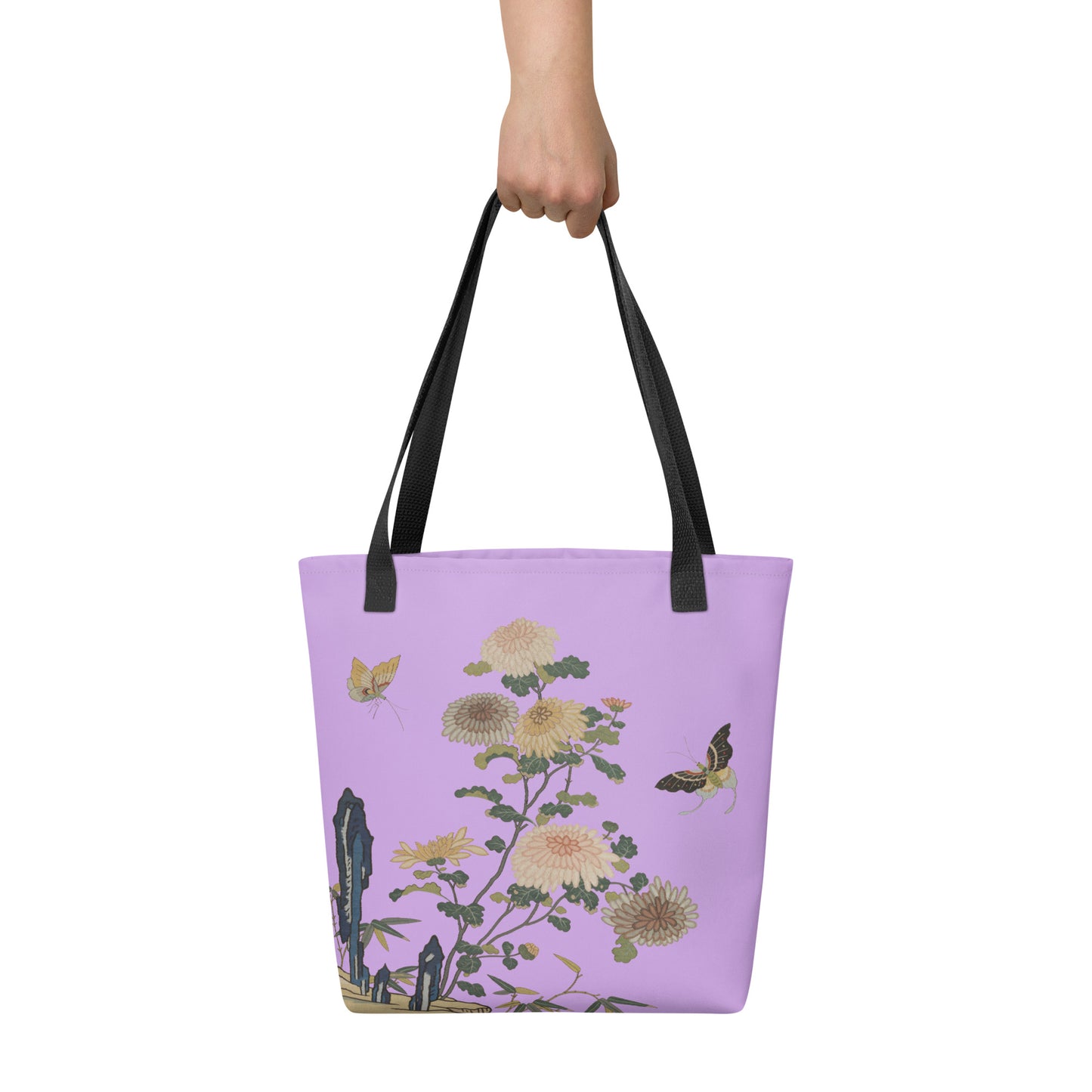 刻丝花卉|菊花双蝶|手提袋(托特包)|丁香