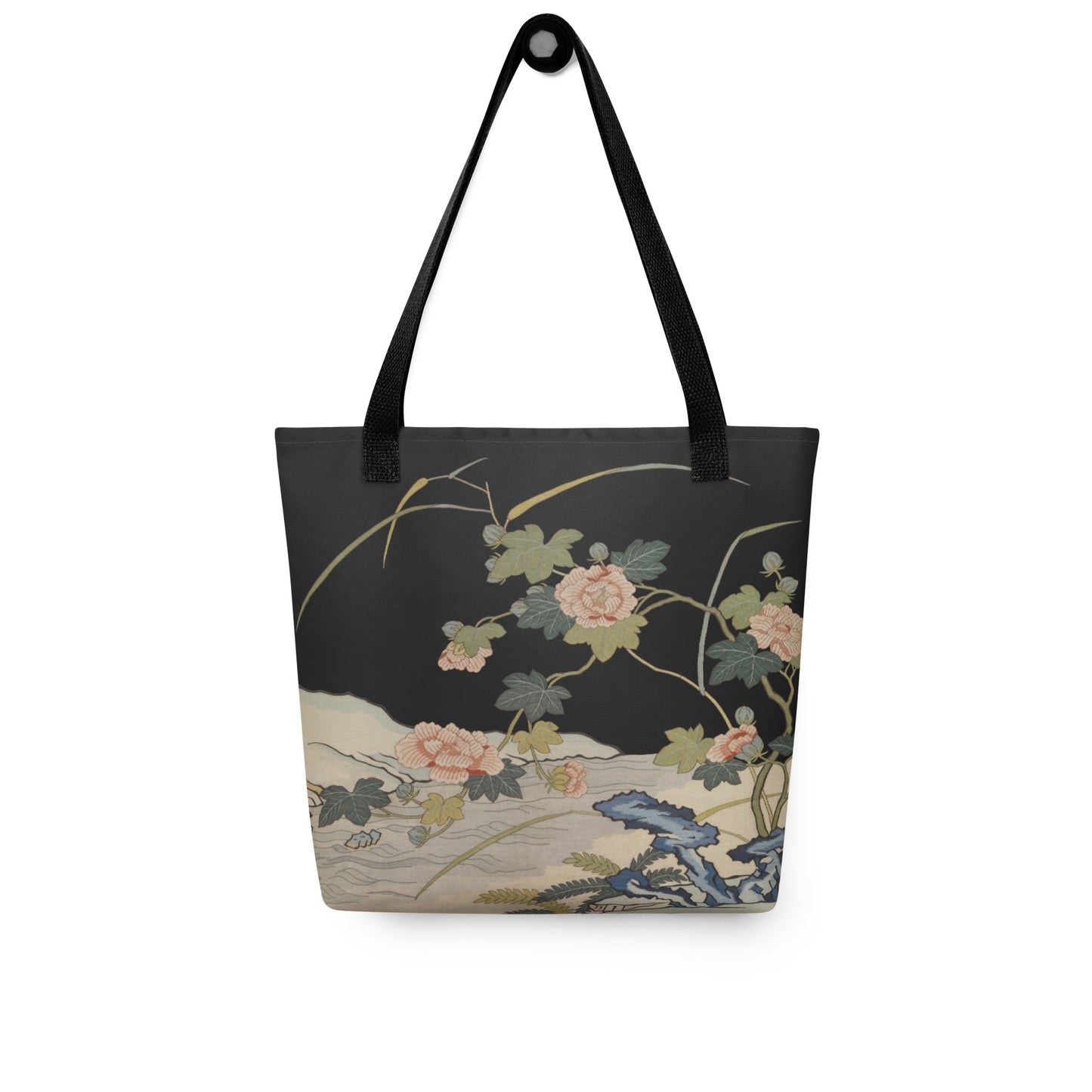 刻丝花卉|芙蓉傍水|手提袋(托特包)|黑色