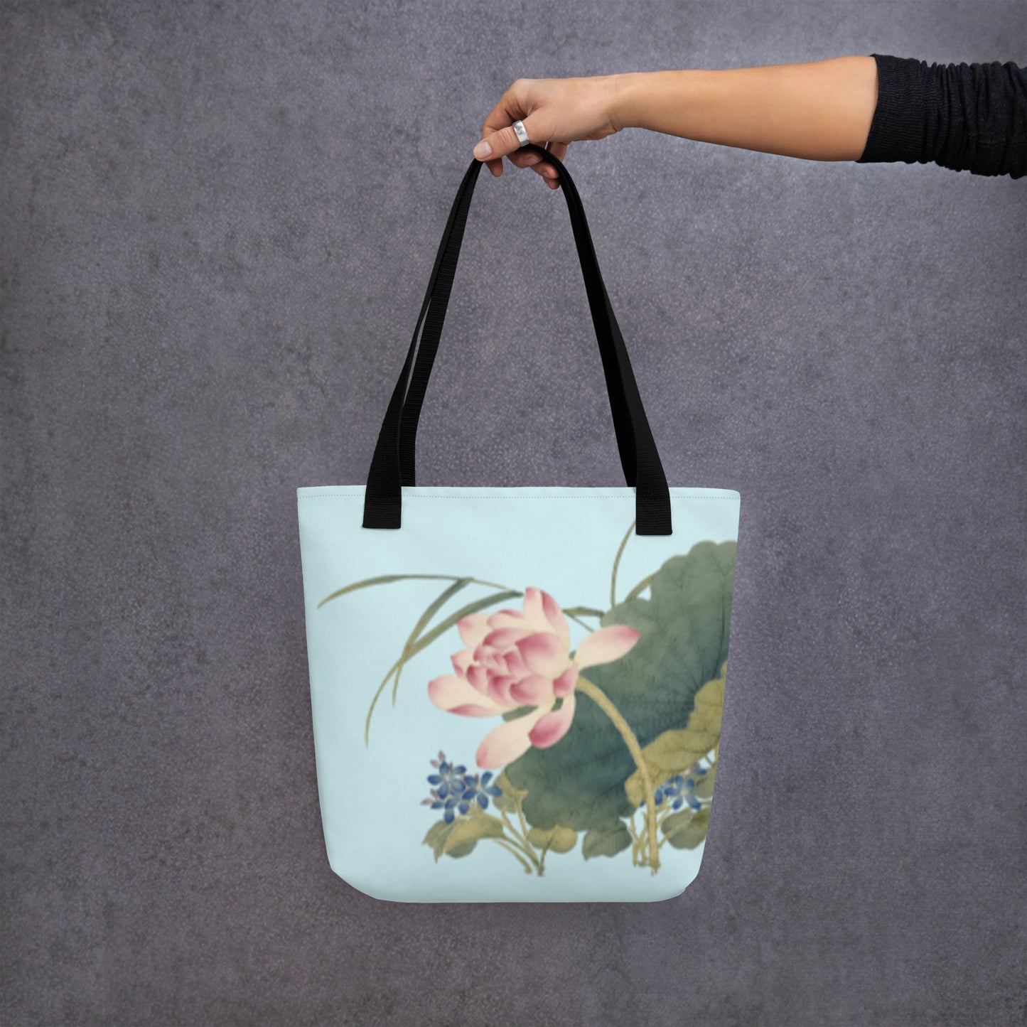 十二月花神|莲花|手提袋(托特包)|水蓝