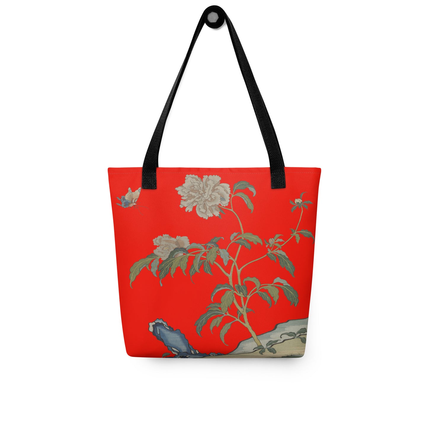 刻丝花卉|芍药|手提袋(托特包)|石榴红