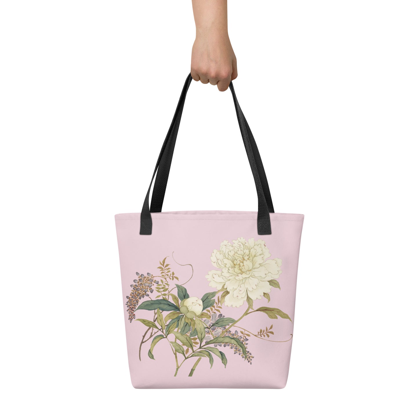 十二月花神|芍药紫藤|手提袋(托特包)|藕色
