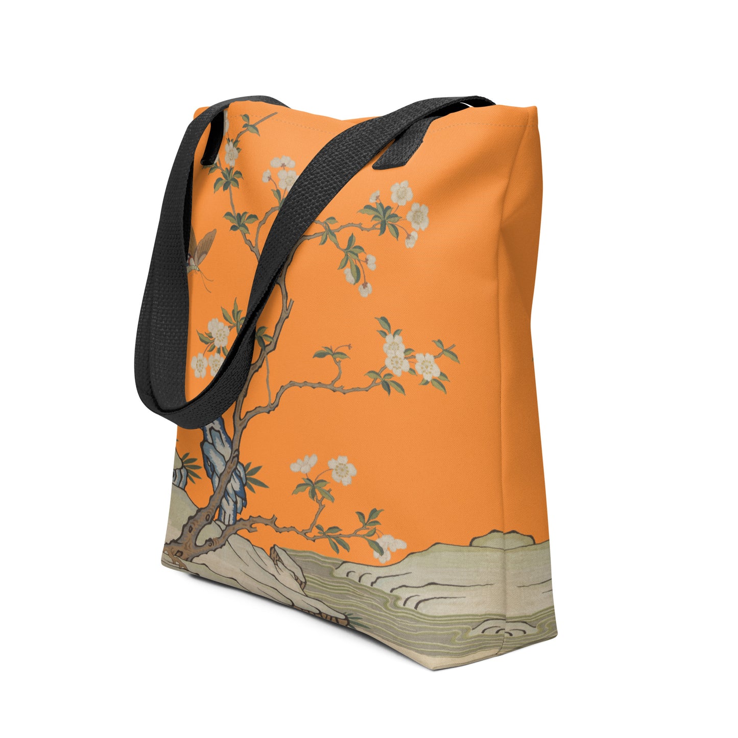 刻丝花卉|李花|手提袋(托特包)|橙色