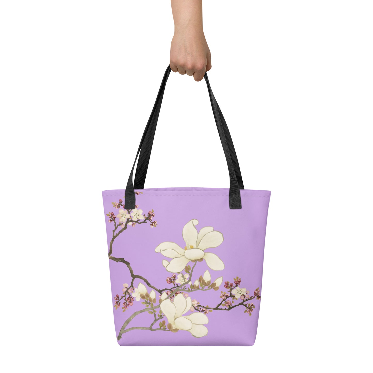 十二月花神|杏花与玉兰盛开|托特包|丁香色