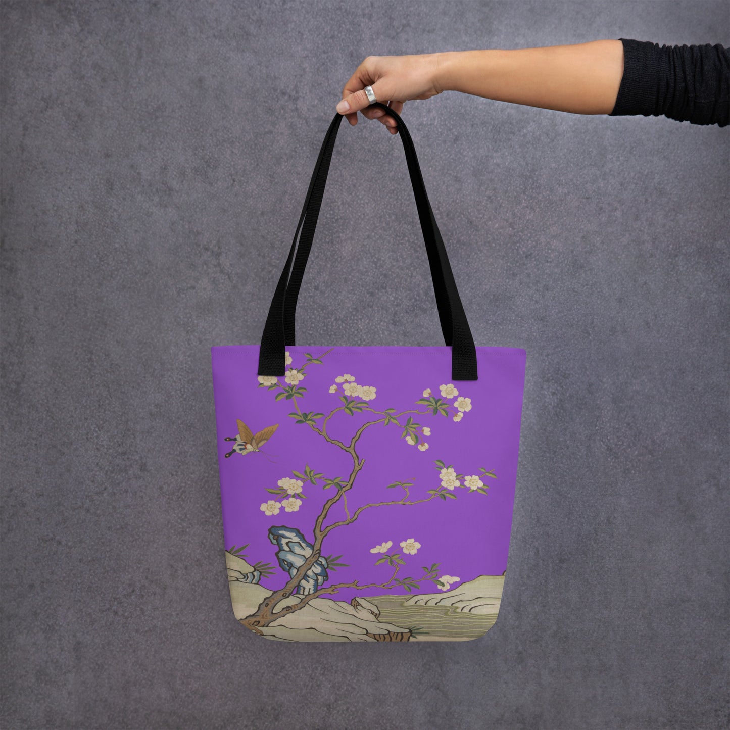 刻丝花卉|李花|手提袋(托特包)|紫色