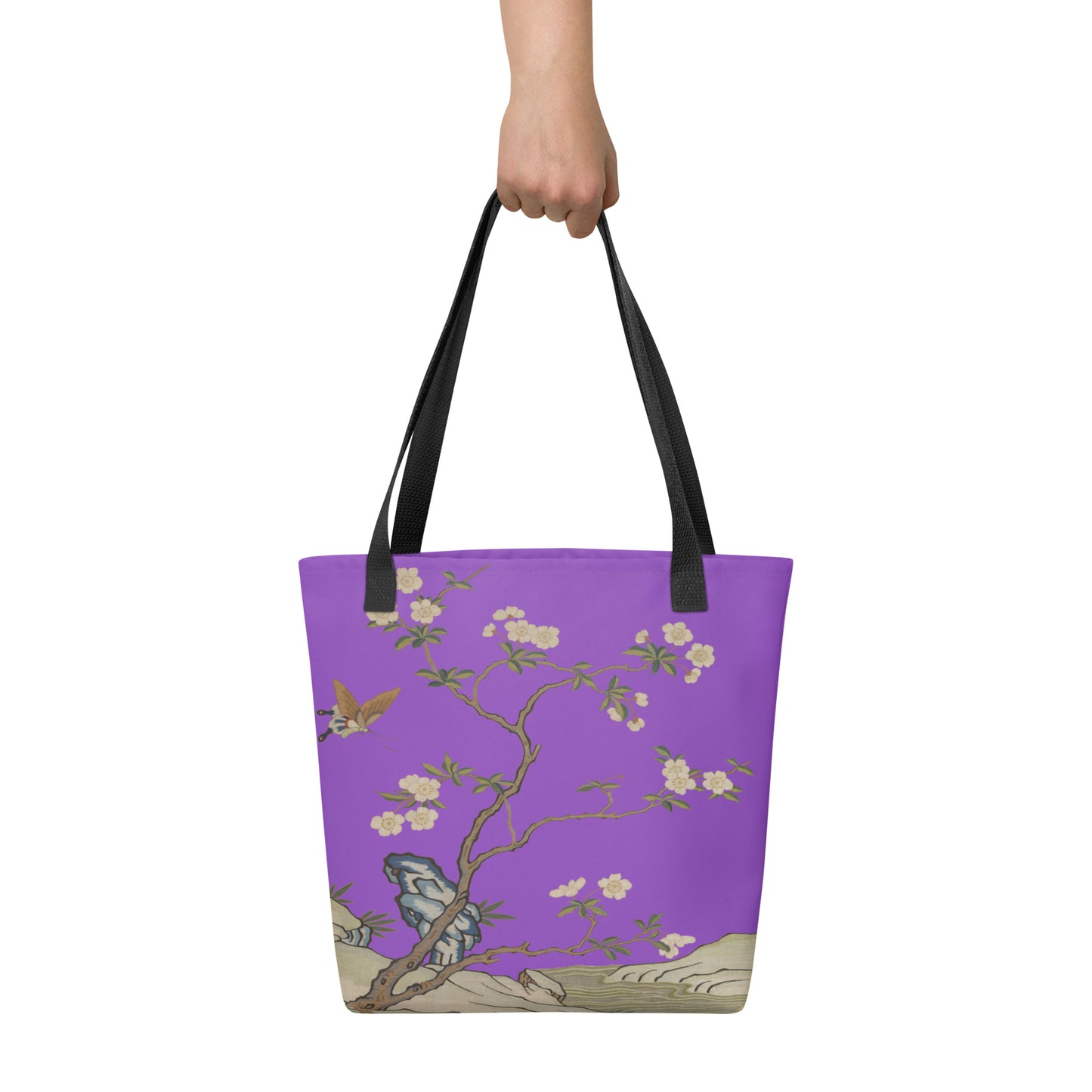 刻丝花卉|李花|手提袋(托特包)|紫色