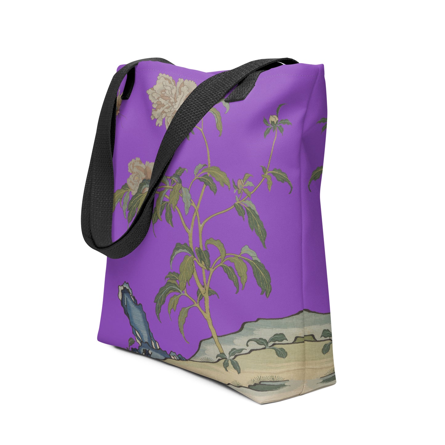 刻丝花卉|芍药|手提袋(托特包)|紫色