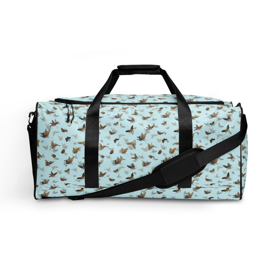 Butterfly dancing｜Duffle bag｜Aqua blue