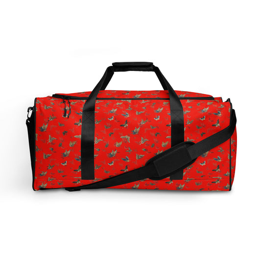 Butterfly dancing｜Duffle bag｜Garnet red