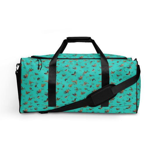 Butterfly dancing｜Duffle bag｜Turquoise