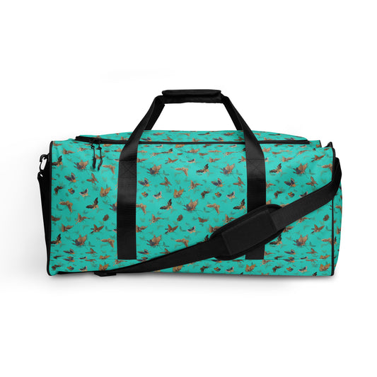 Butterfly dancing｜Duffle bag｜Turquoise