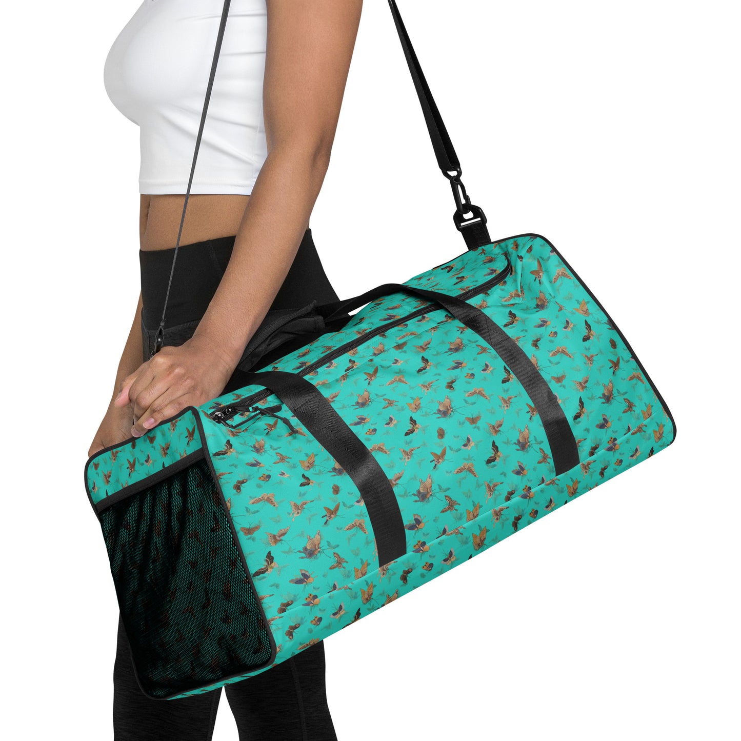 Butterfly dancing｜Duffle bag｜Turquoise