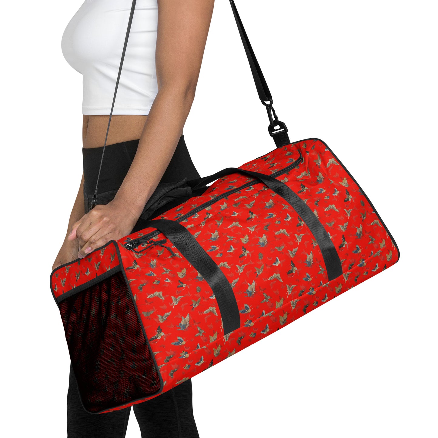 Butterfly dancing｜Duffle bag｜Garnet red