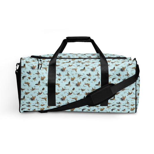 Butterfly dancing｜Duffle bag｜Aqua blue