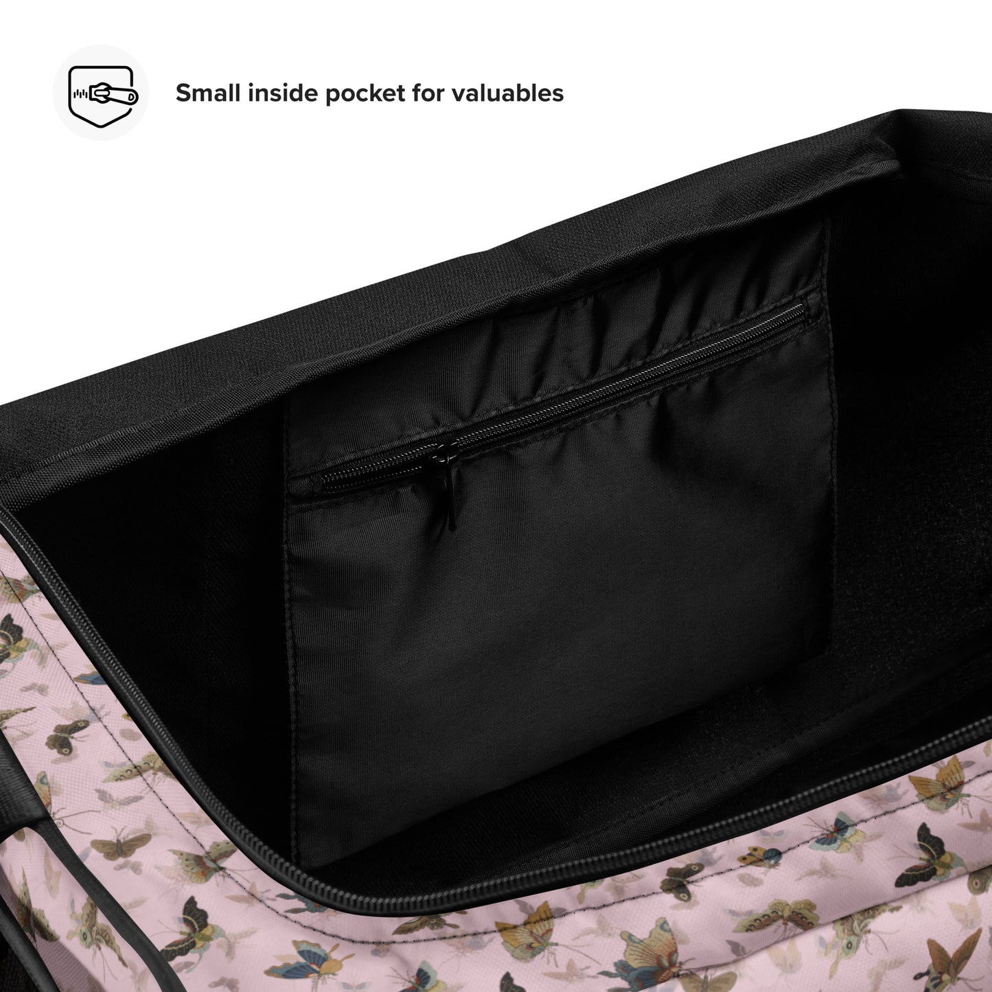 Butterfly dancing｜Duffle bag｜Pale pinkish gray