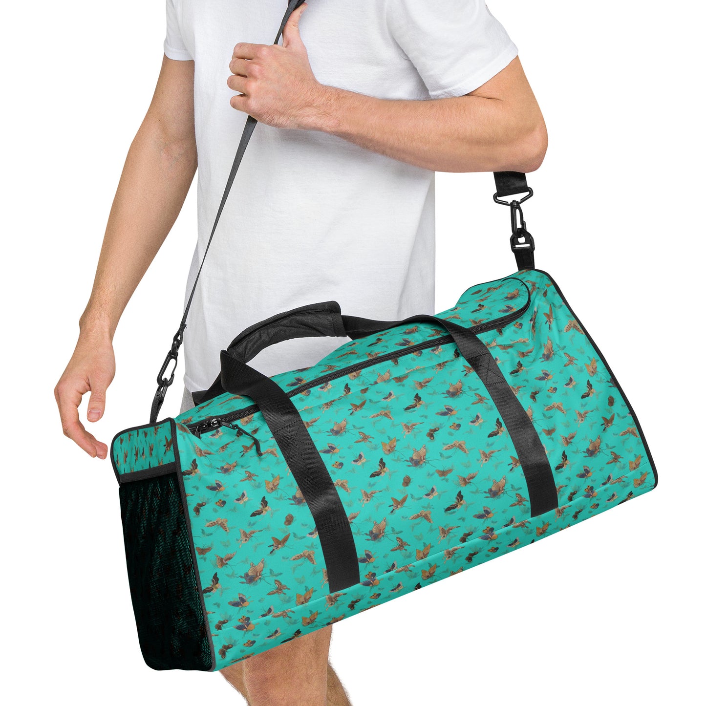 Butterfly dancing｜Duffle bag｜Turquoise