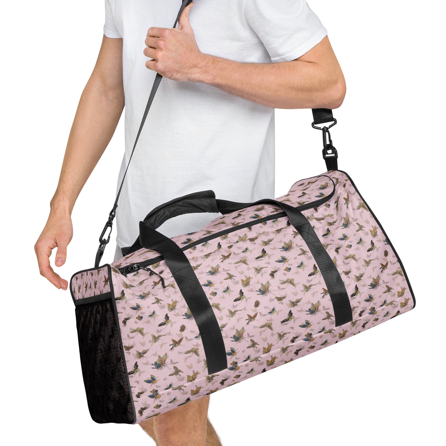 Butterfly dancing｜Duffle bag｜Pale pinkish gray