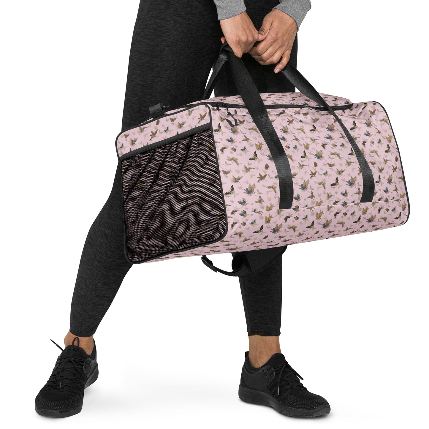 Butterfly dancing｜Duffle bag｜Pale pinkish gray