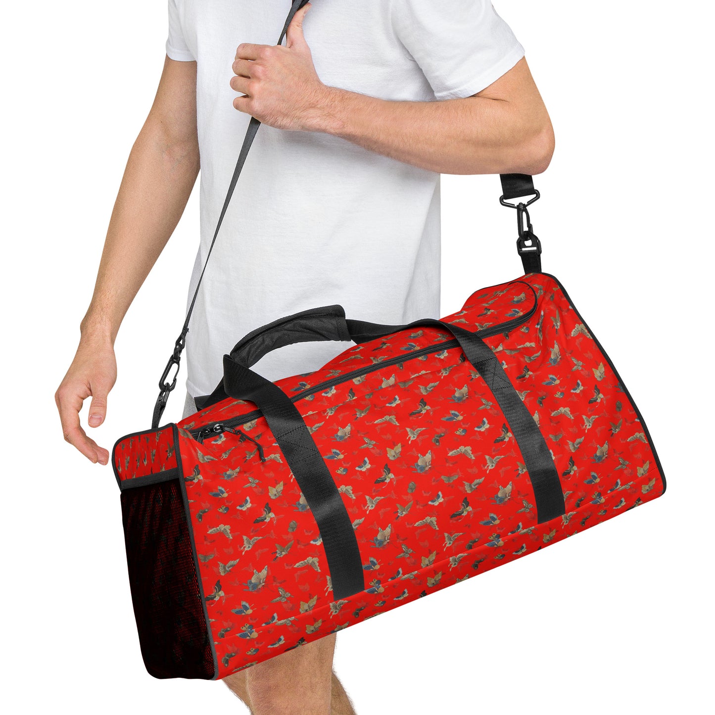 Butterfly dancing｜Duffle bag｜Garnet red