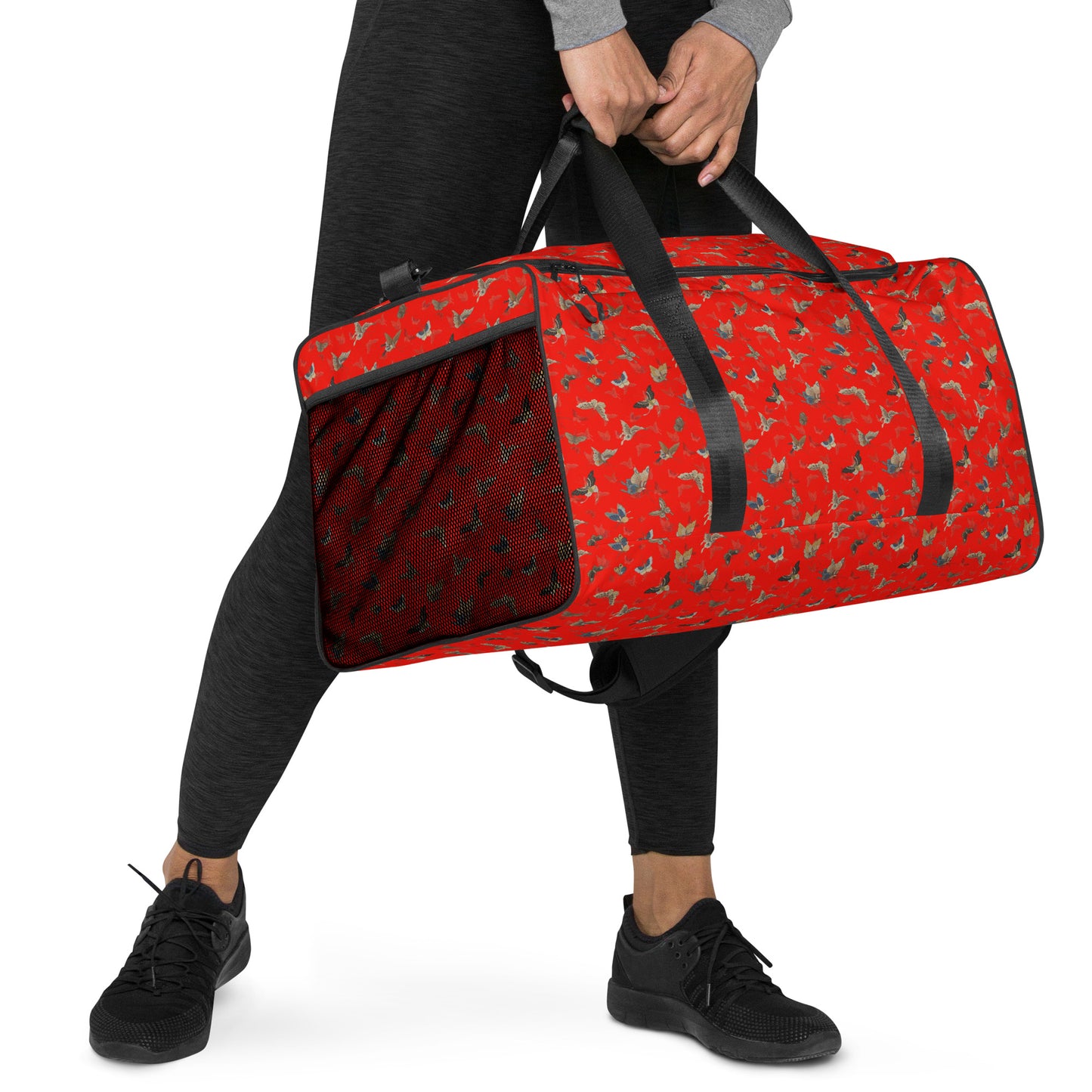 Butterfly dancing｜Duffle bag｜Garnet red