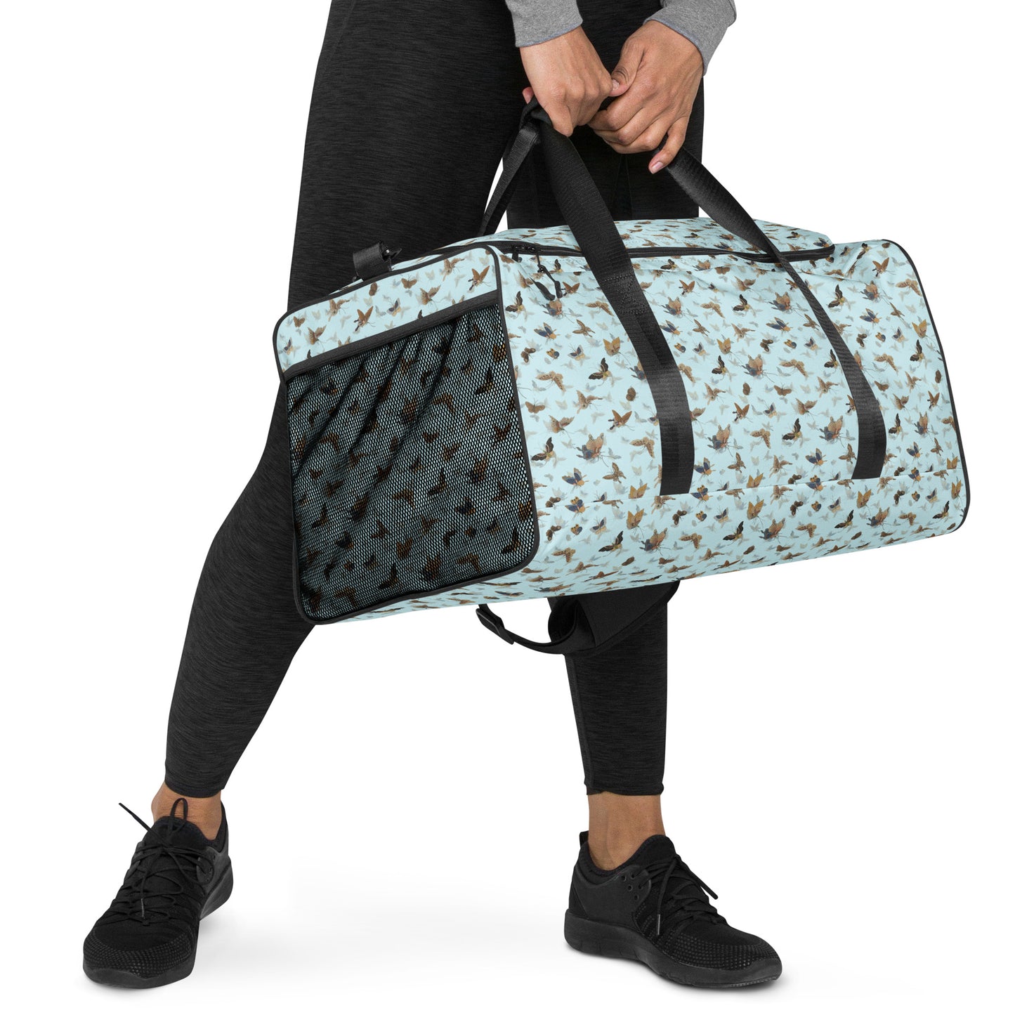 Butterfly dancing｜Duffle bag｜Aqua blue