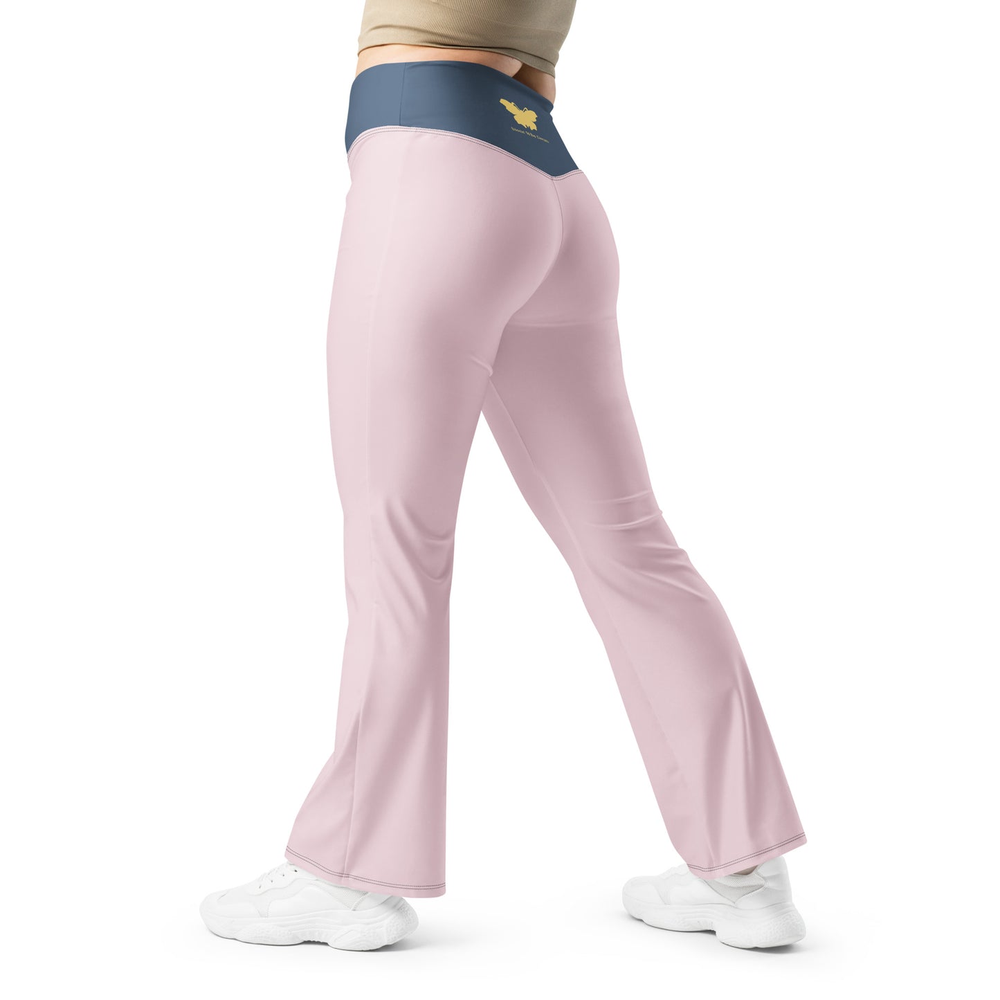 Logo collection｜Flare leggings｜Pale pinkish gray