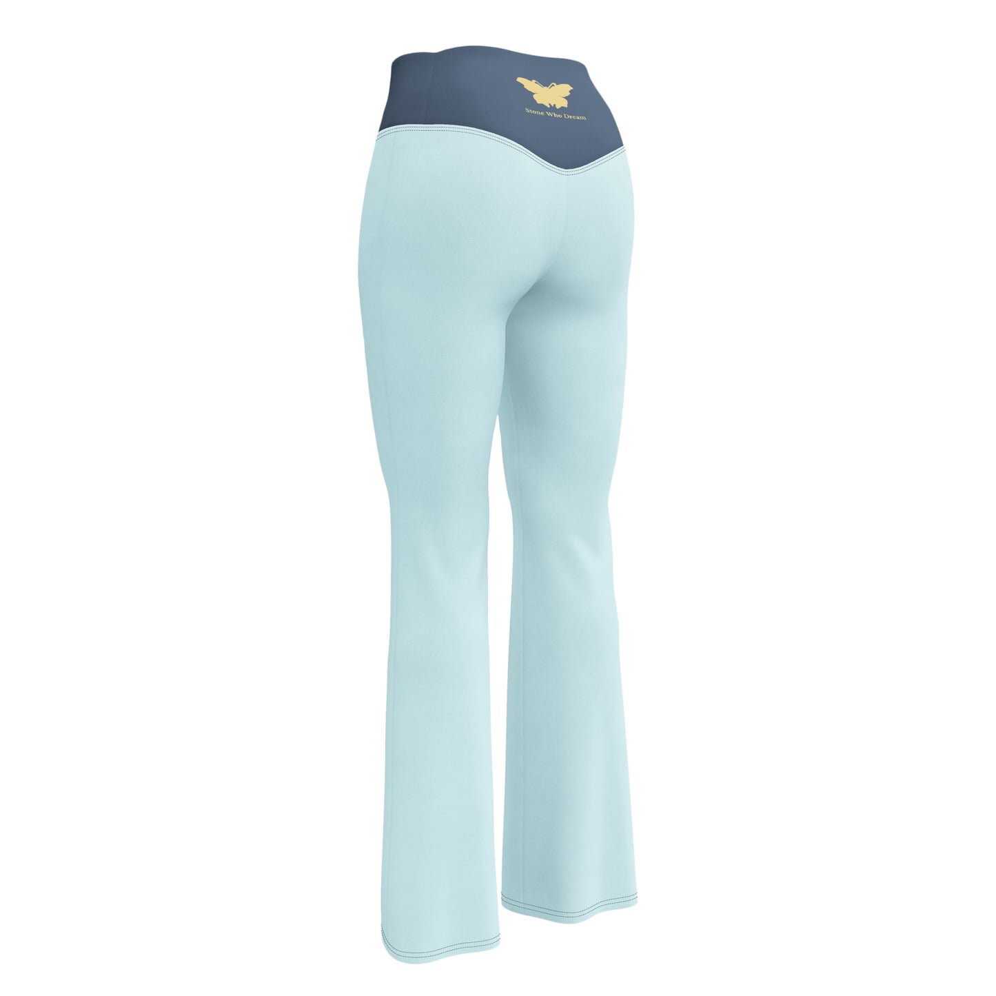 Logo collection｜Flare leggings｜Aqua blue