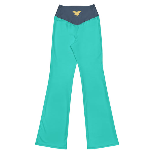 Logo collection｜Flare leggings｜Turquoise