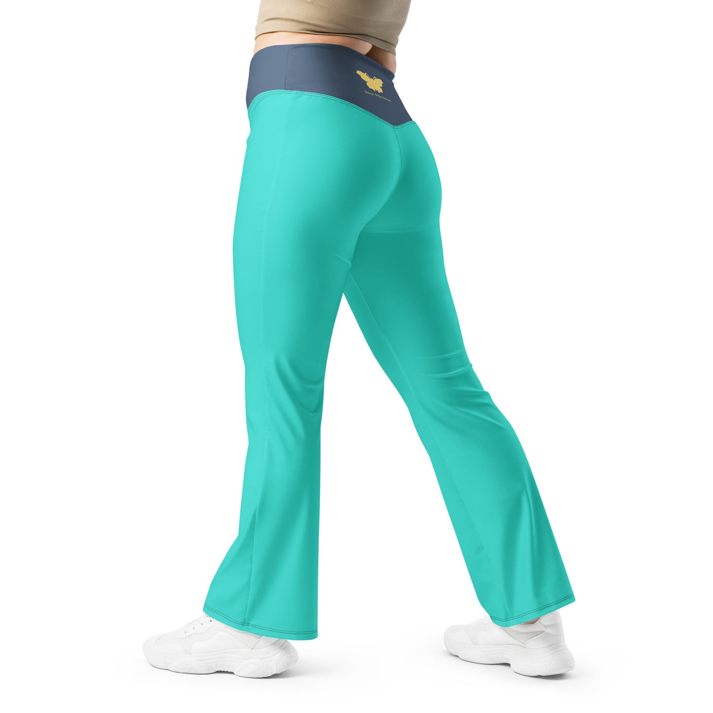 Logo collection｜Flare leggings｜Turquoise