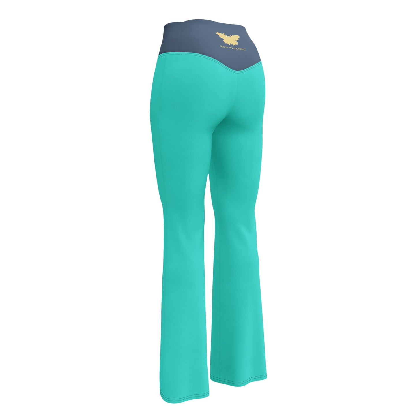 Logo collection｜Flare leggings｜Turquoise