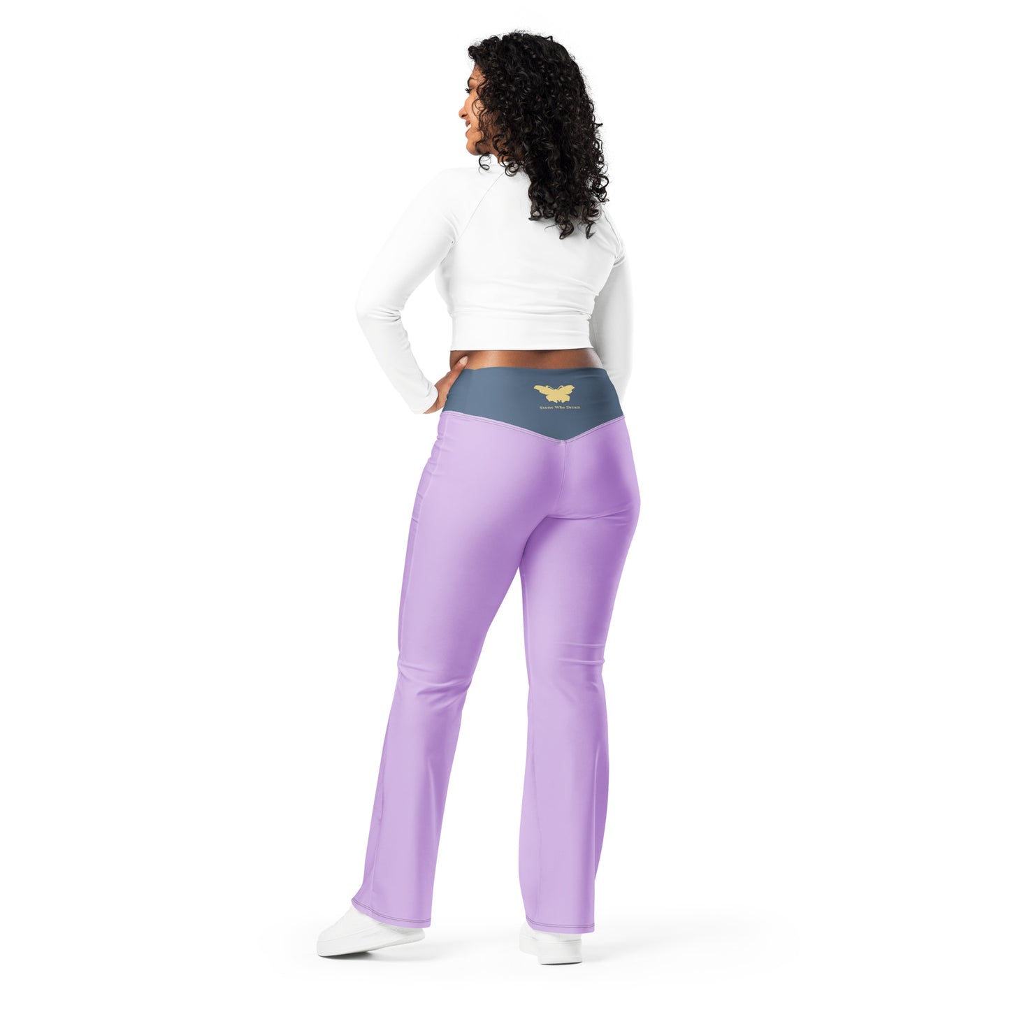 Logo collection｜Flare leggings｜Lilac