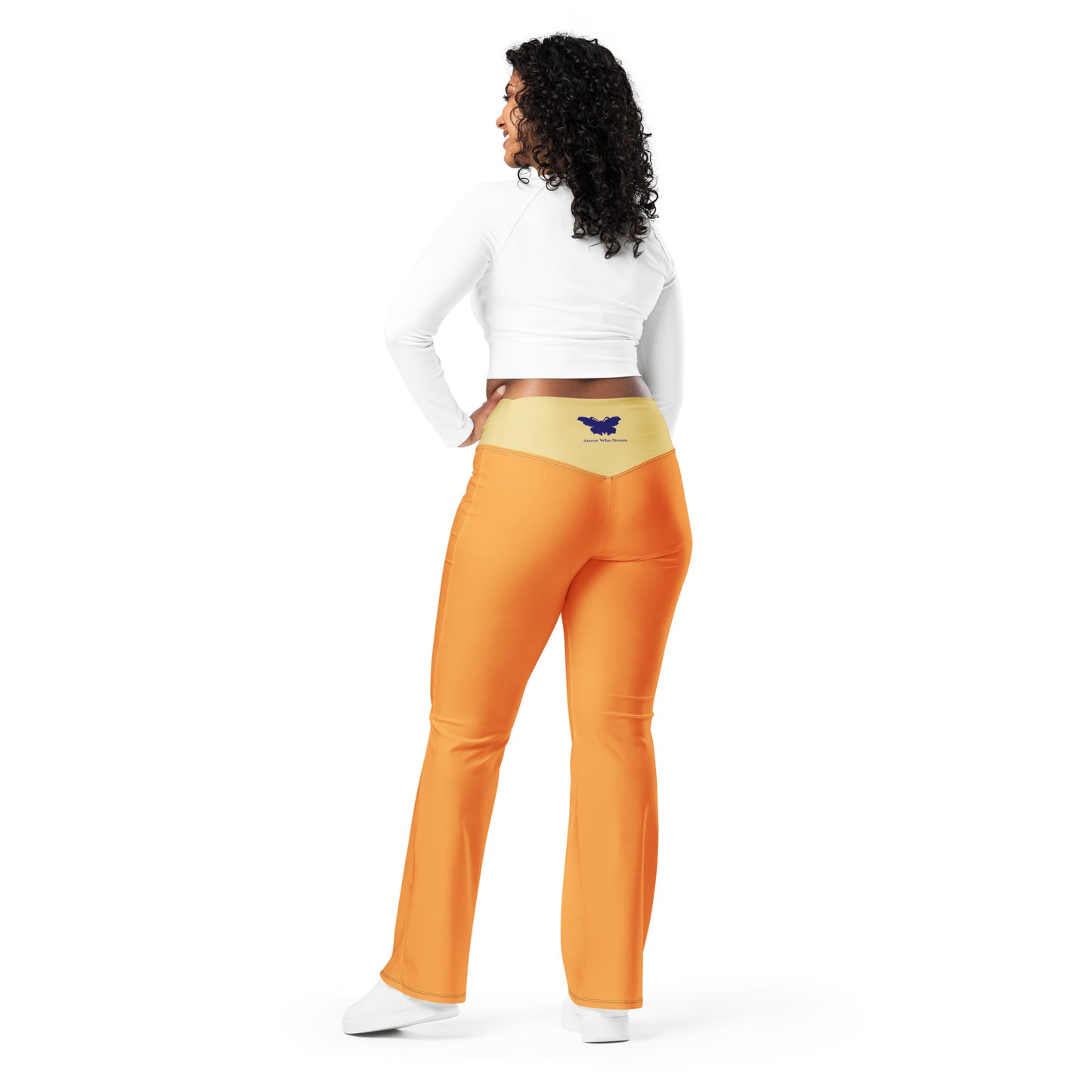 Logo collection｜Flare leggings｜Orange