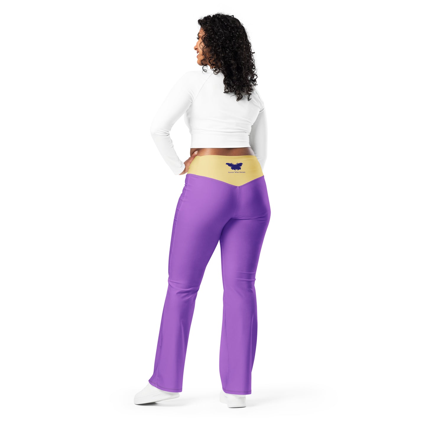 Logo collection｜Flare leggings｜Purple