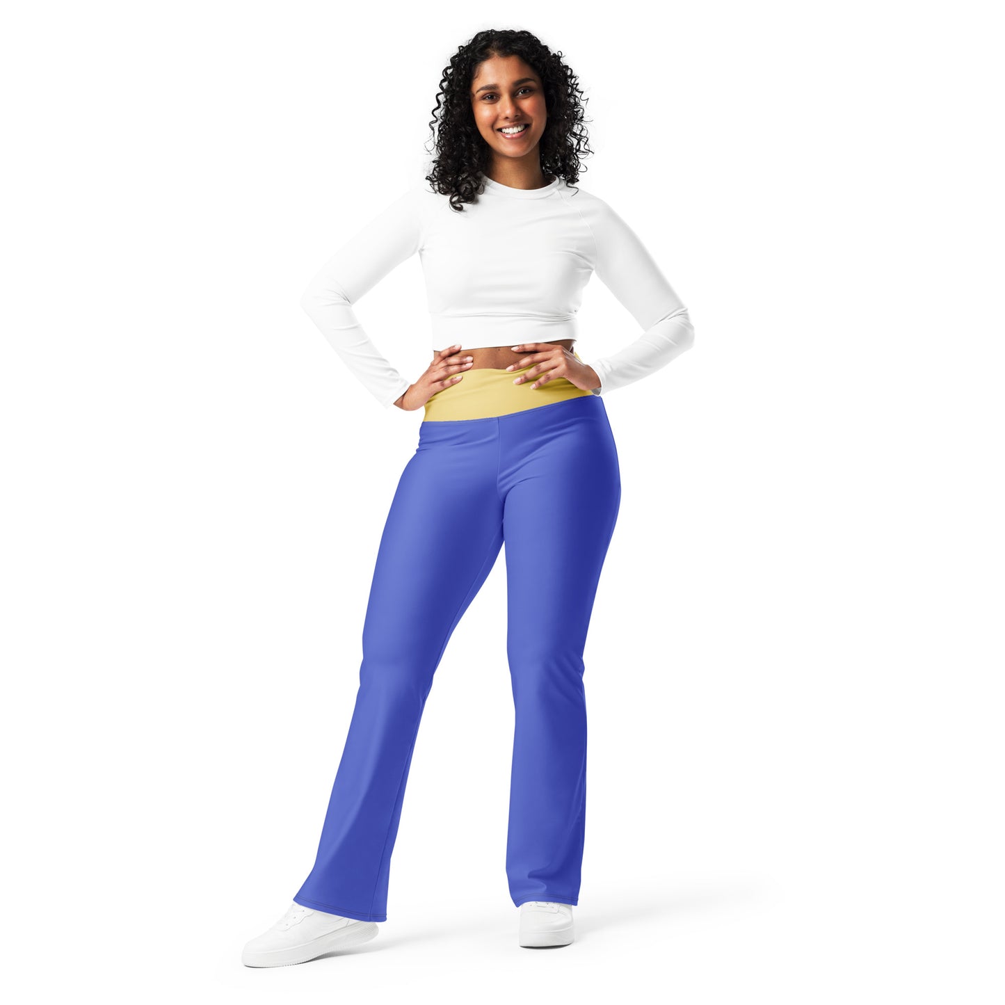 Logo collection｜Flare leggings｜Royal blue