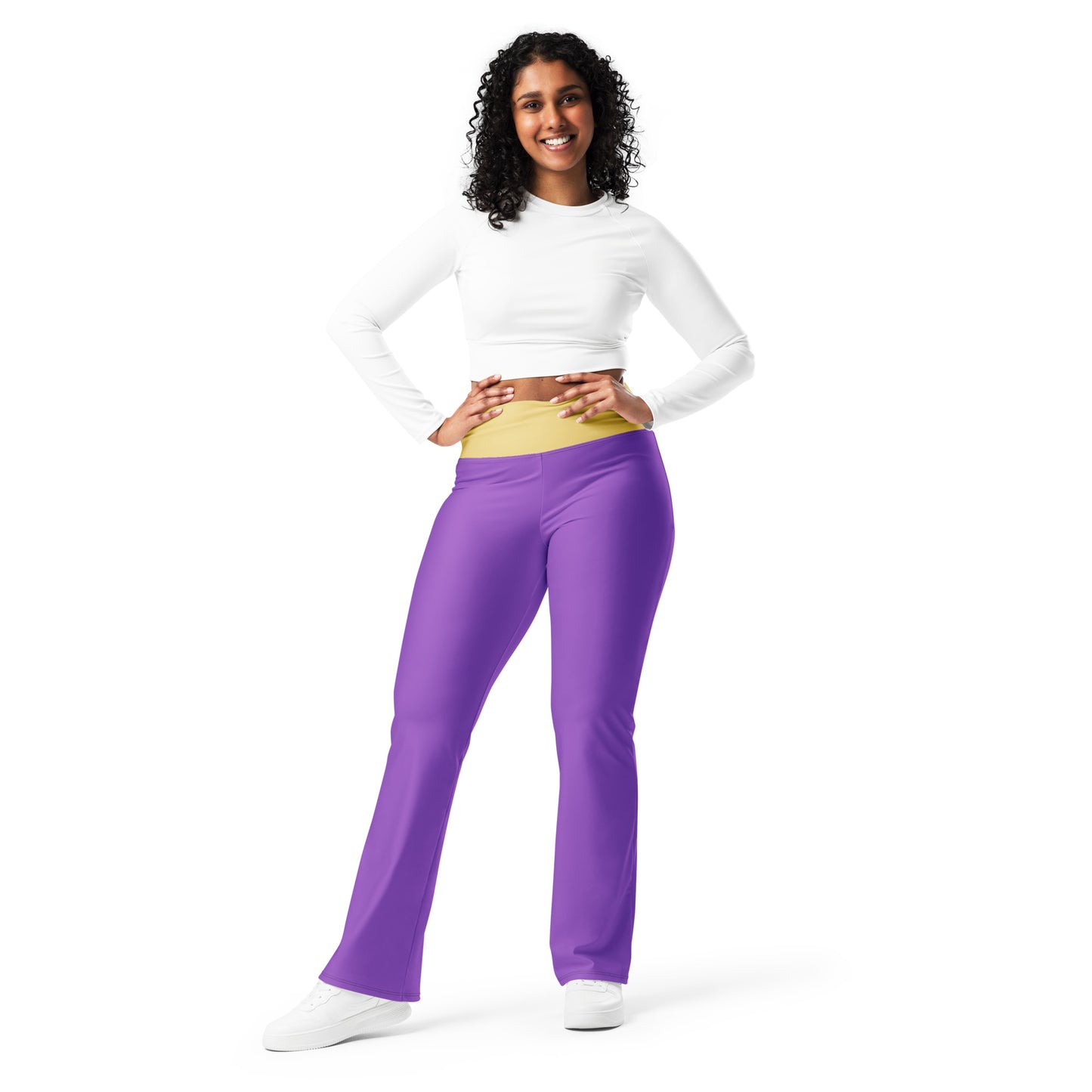 Logo collection｜Flare leggings｜Purple