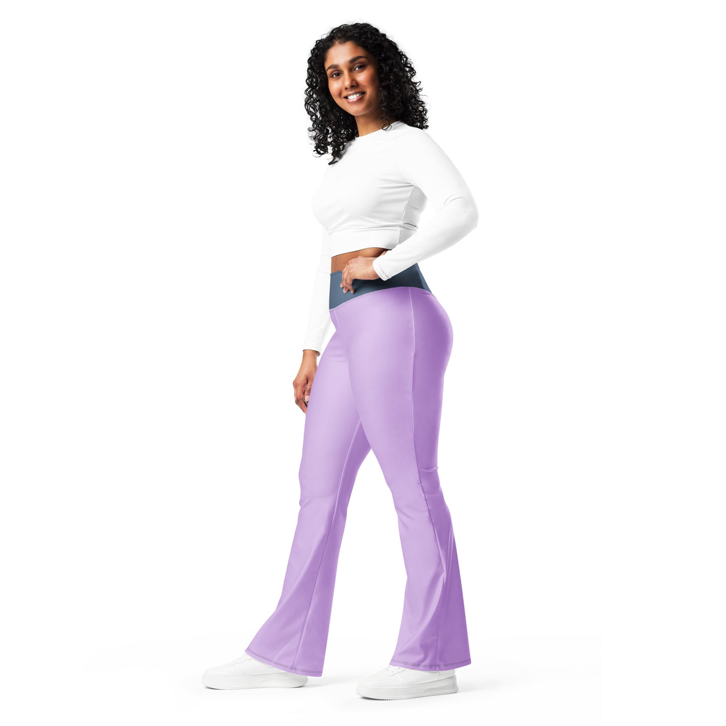 Logo collection｜Flare leggings｜Lilac