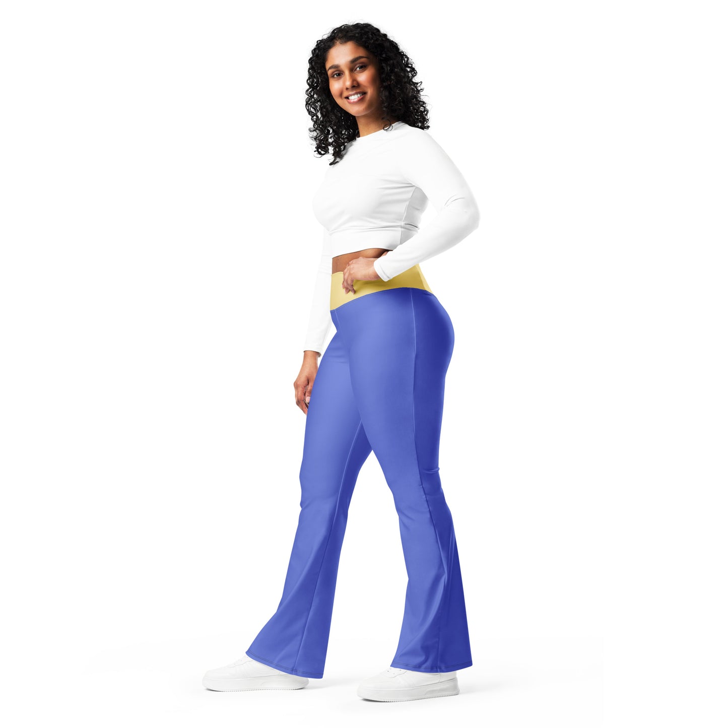 Logo collection｜Flare leggings｜Royal blue