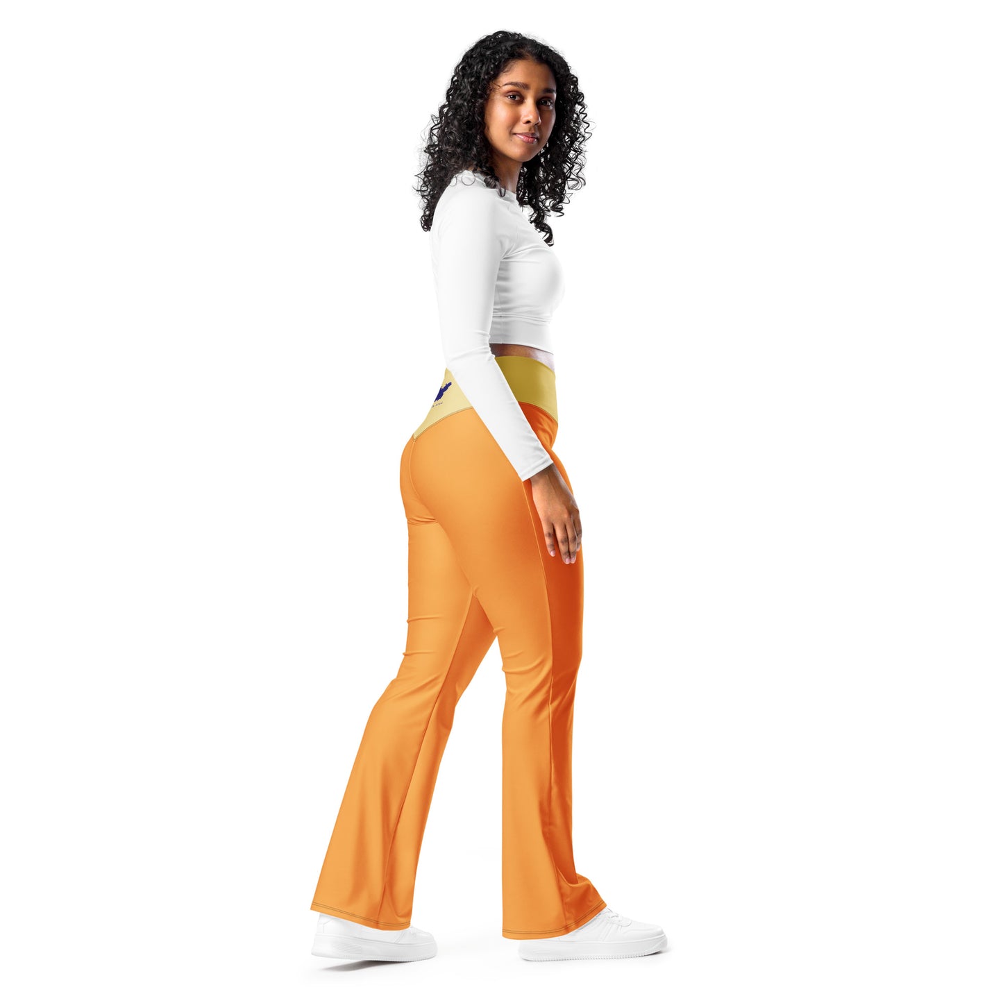 Logo collection｜Flare leggings｜Orange