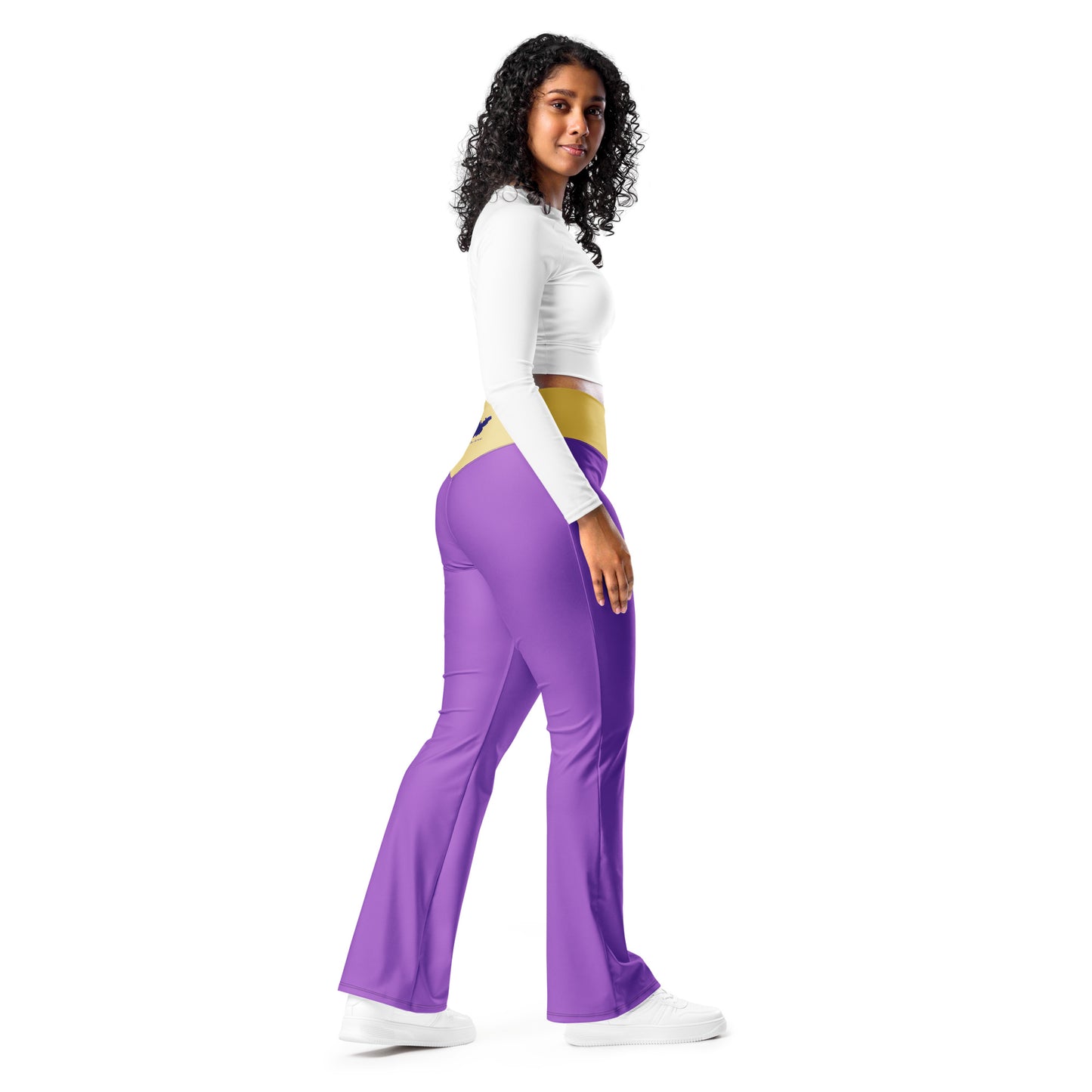 Logo collection｜Flare leggings｜Purple