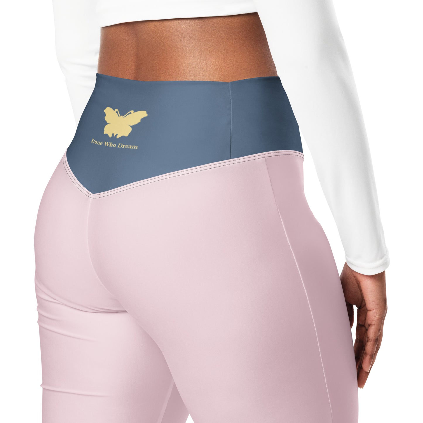 Logo collection｜Flare leggings｜Pale pinkish gray