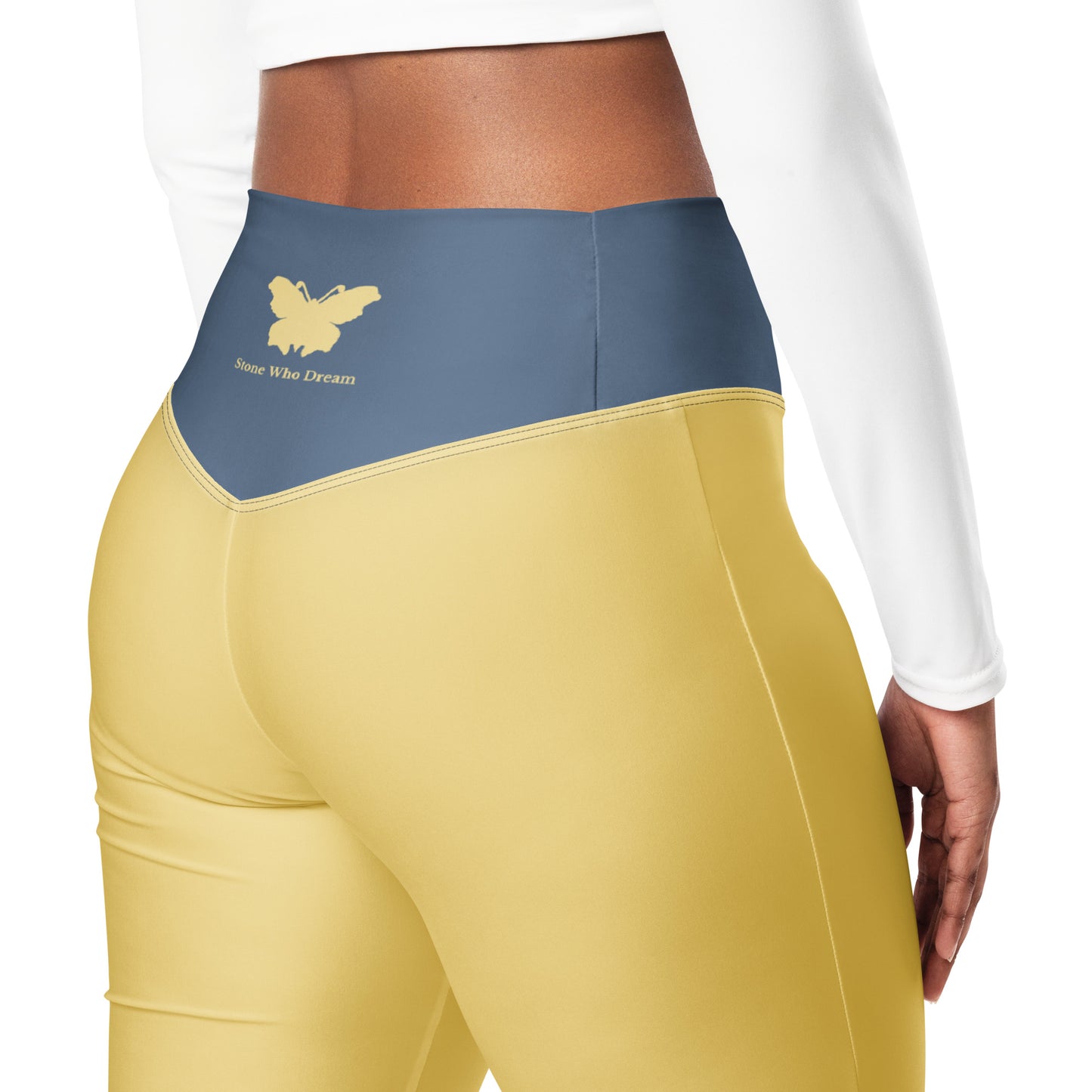 Logo collection｜Flare leggings｜Gold