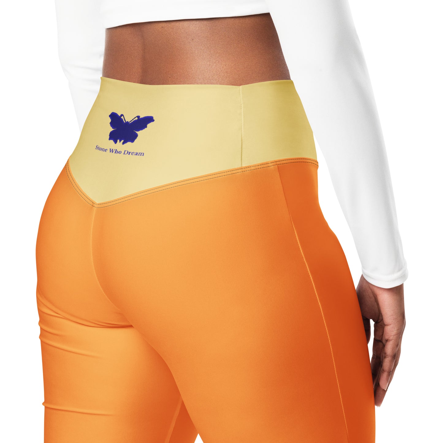 Logo collection｜Flare leggings｜Orange